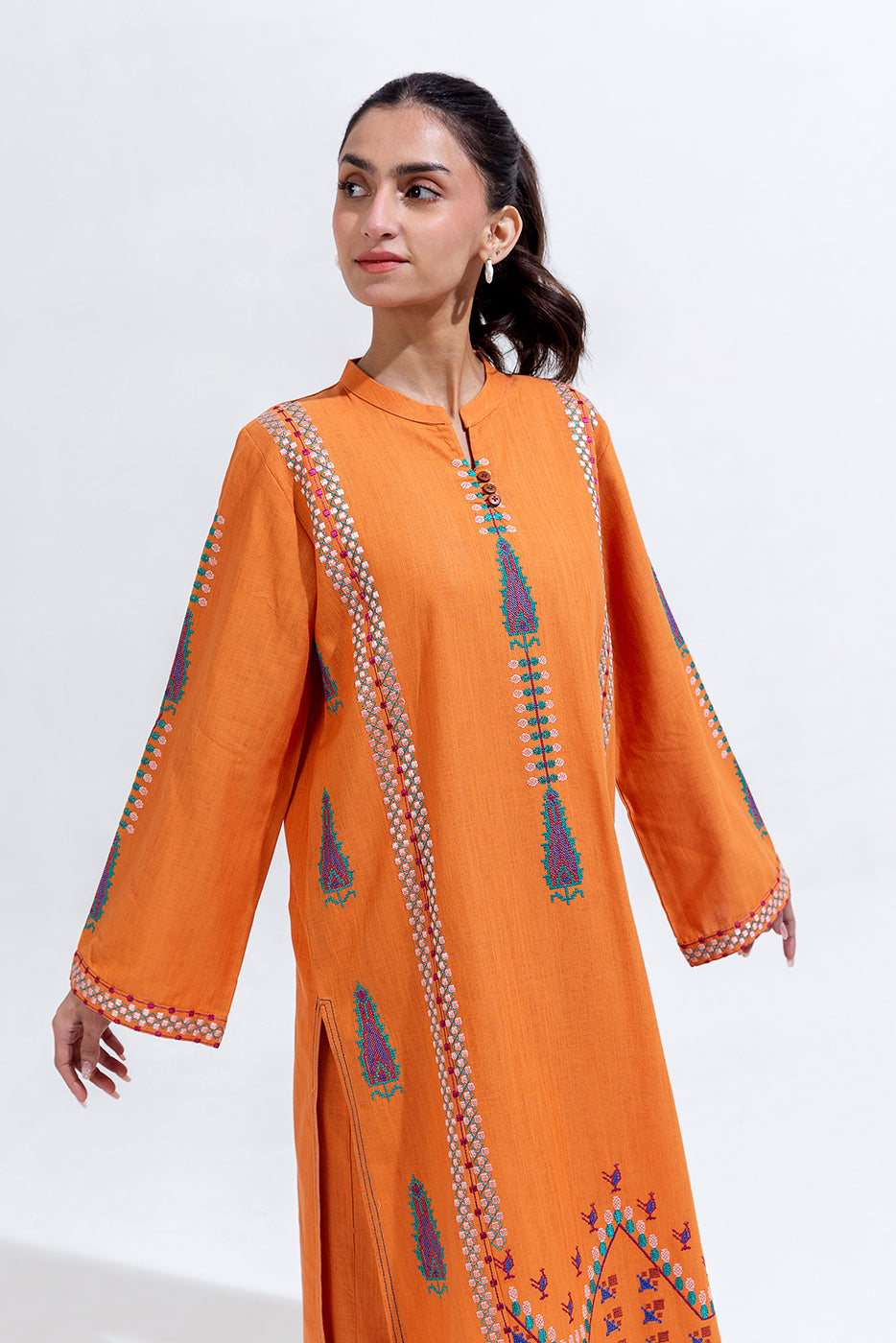 2 PIECE EMBROIDERED KHADDAR SUIT (PRET)