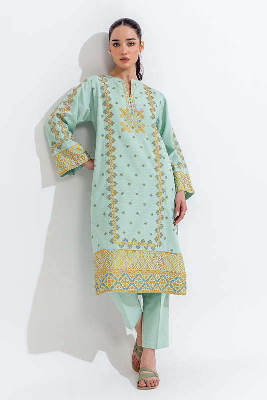 2 PIECE EMBROIDERED KHADDAR SUIT (PRET)