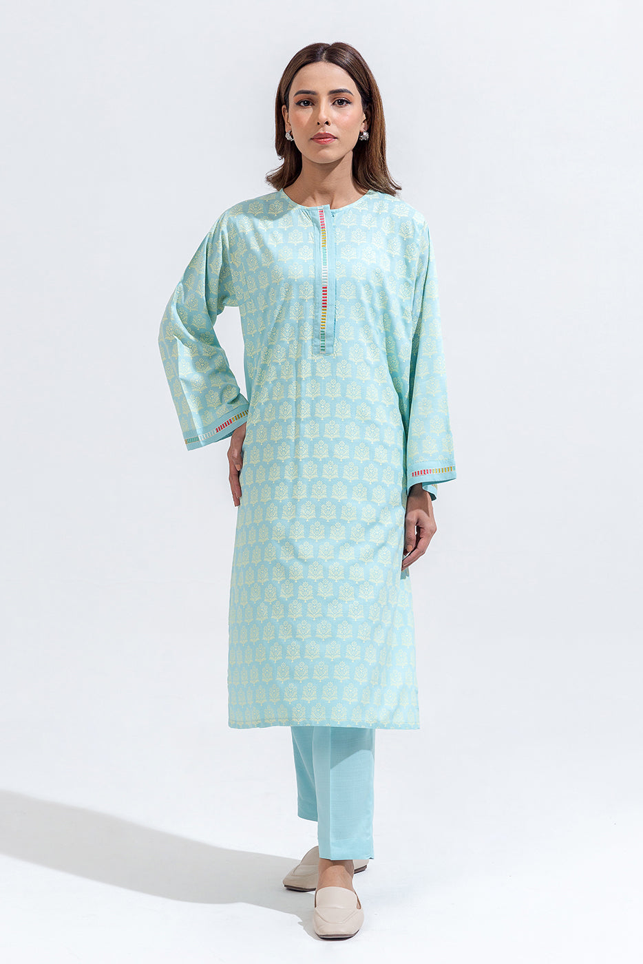 2 PIECE PRINTED VISCOSE SUIT (PRET)