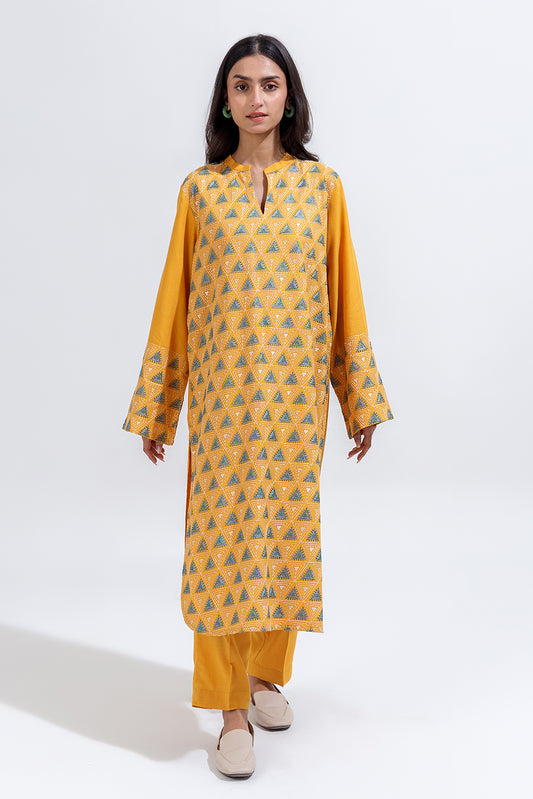 2 PIECE EMBROIDERED VISCOSE SUIT (PRET)