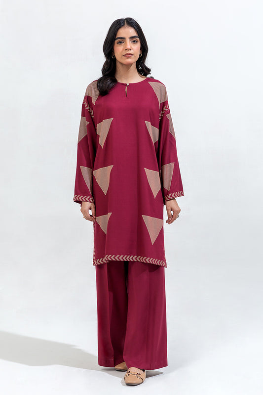 2 PIECE PRINTED VISCOSE SUIT (PRET)