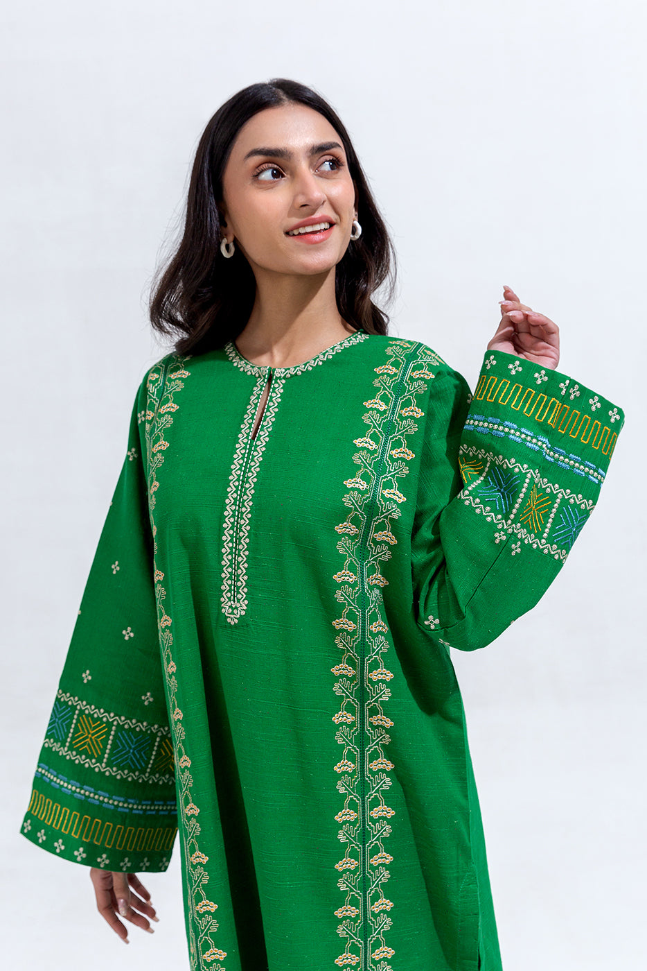 2 PIECE EMBROIDERED KHADDAR SUIT (PRET)