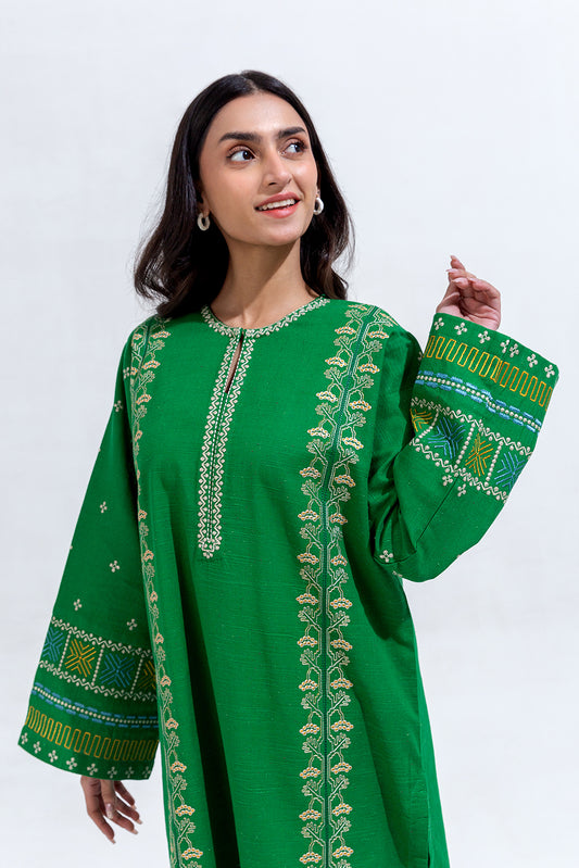 2 PIECE EMBROIDERED KHADDAR SUIT (PRET)