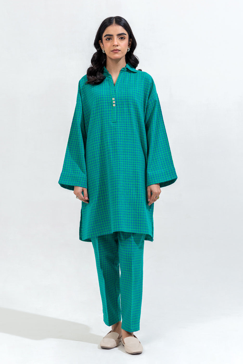 2 PIECE EMBROIDERED JACQUARD SUIT (PRET)