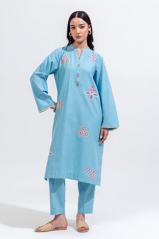 2 PIECE EMBROIDERED KHADDAR SUIT (PRET)