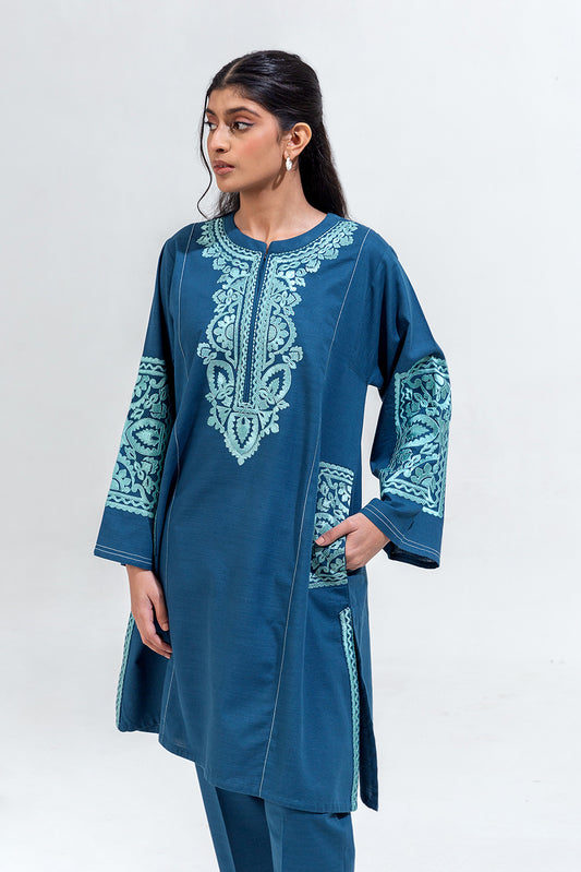 2 PIECE EMBROIDERED KHADDAR SUIT (PRET)