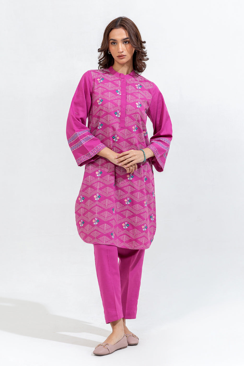 2 PIECE EMBROIDERED KHADDAR SUIT (PRET)