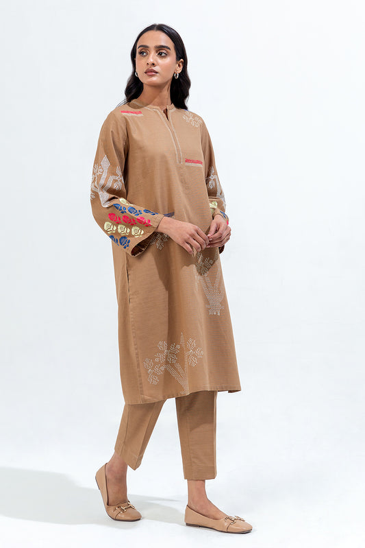 2 PIECE EMBROIDERED KHADDAR SUIT (PRET)