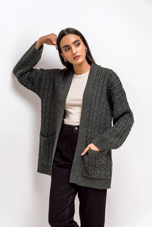 CABLE KNIT SHRUG