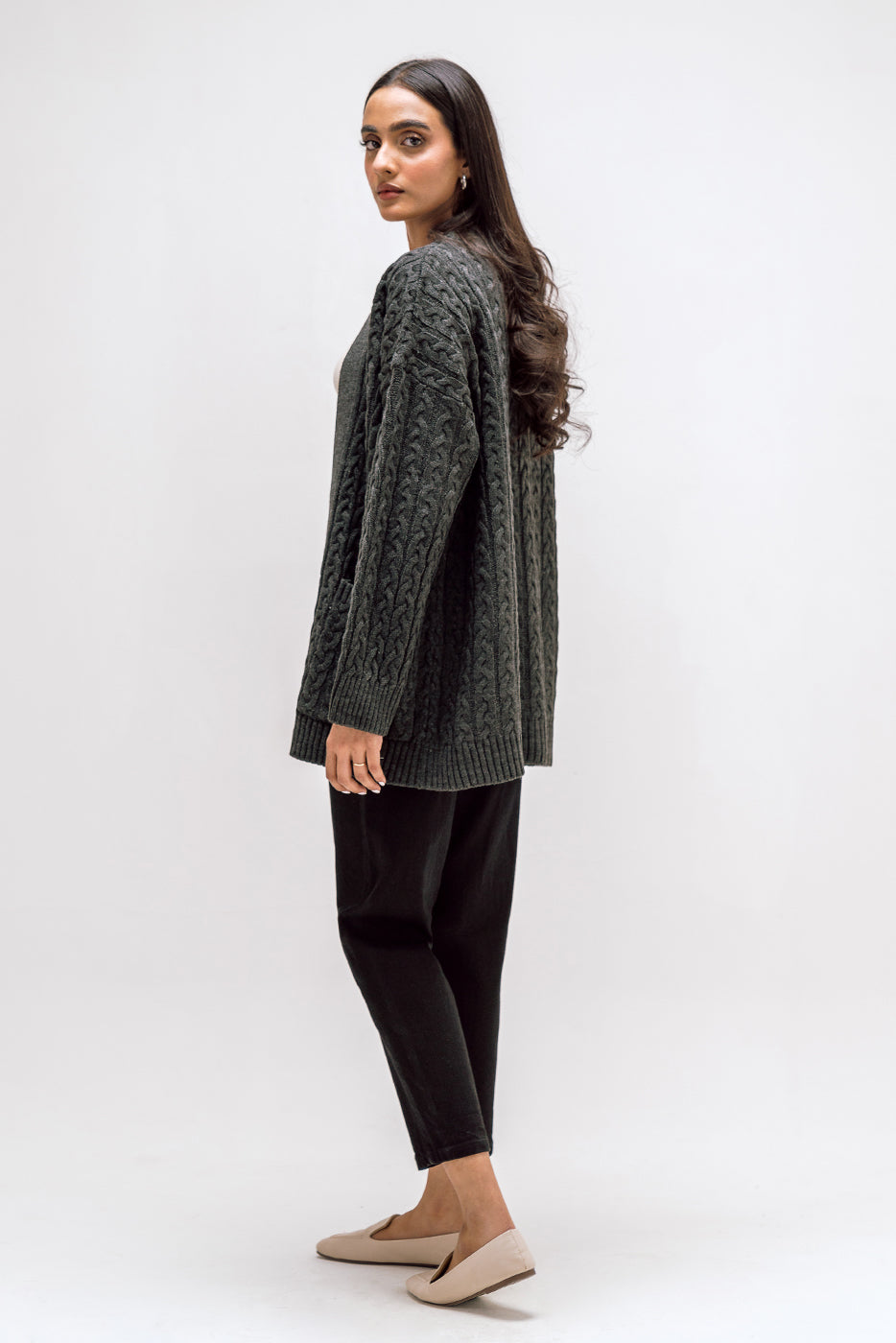 CABLE KNIT SHRUG