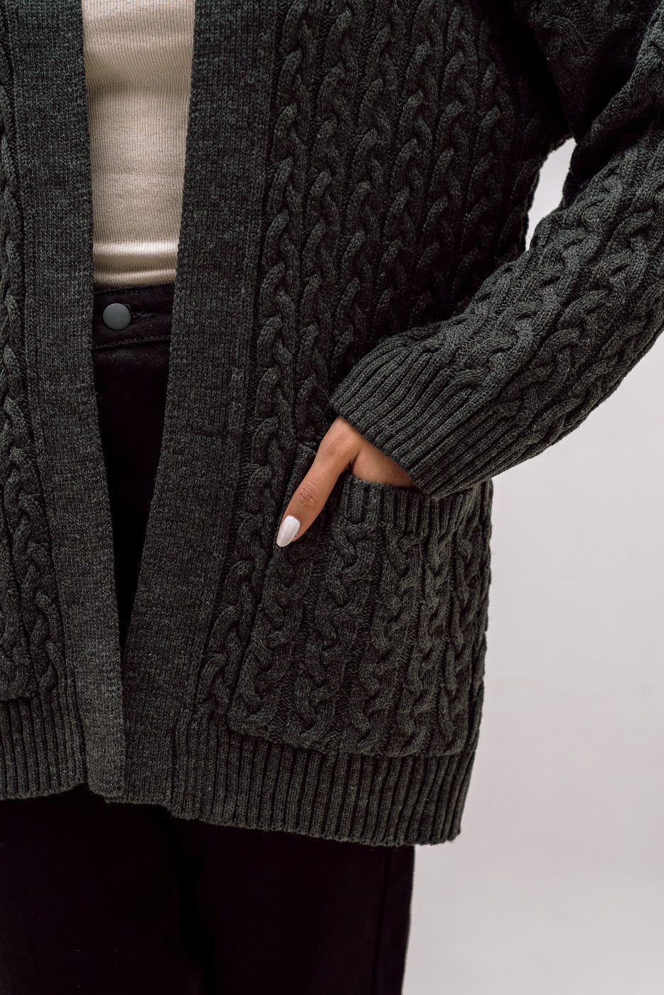 CABLE KNIT SHRUG