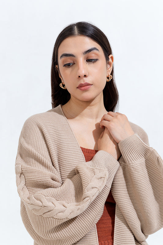 CABLE KNIT SHRUG