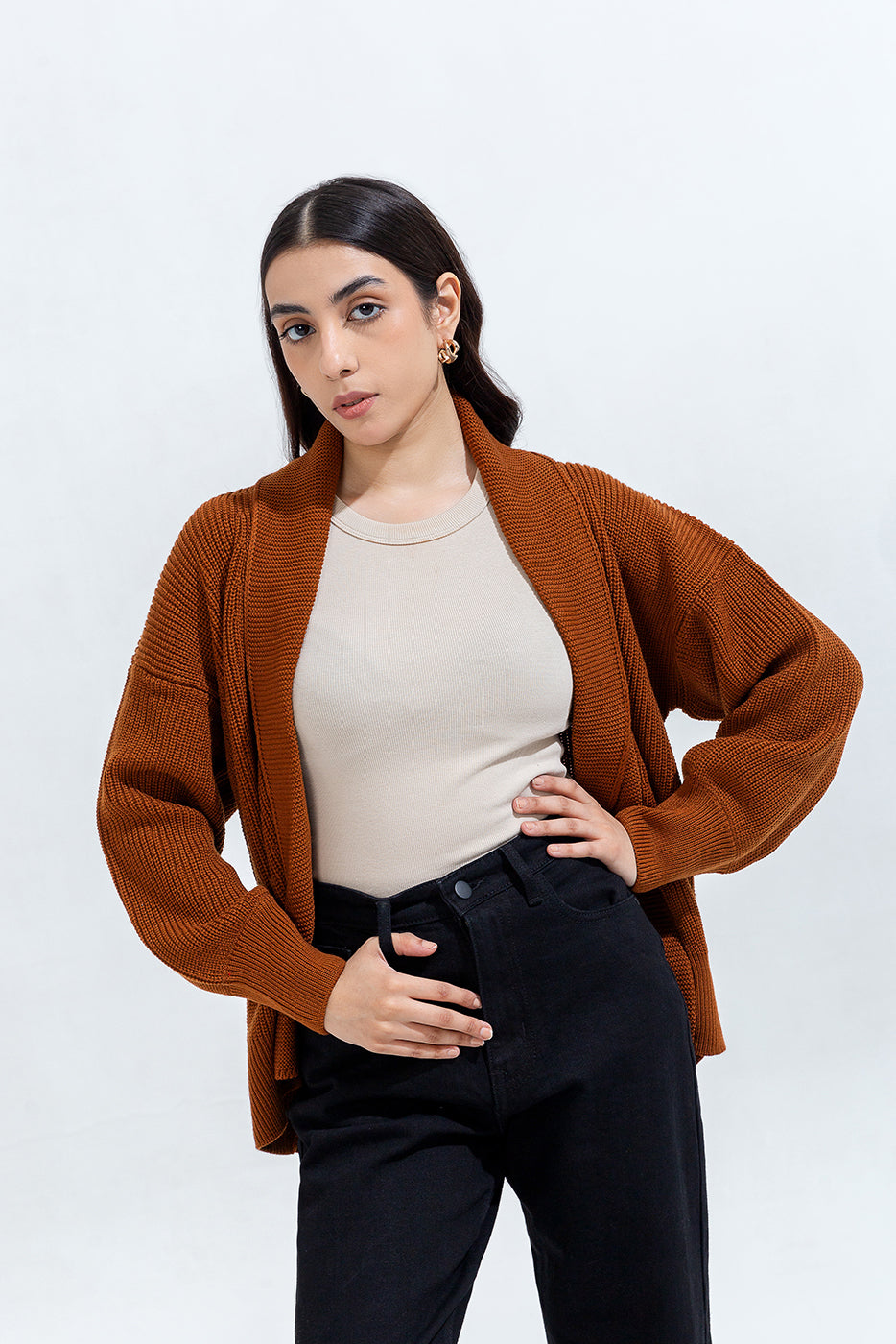 SHAWL COLLAR SHRUG