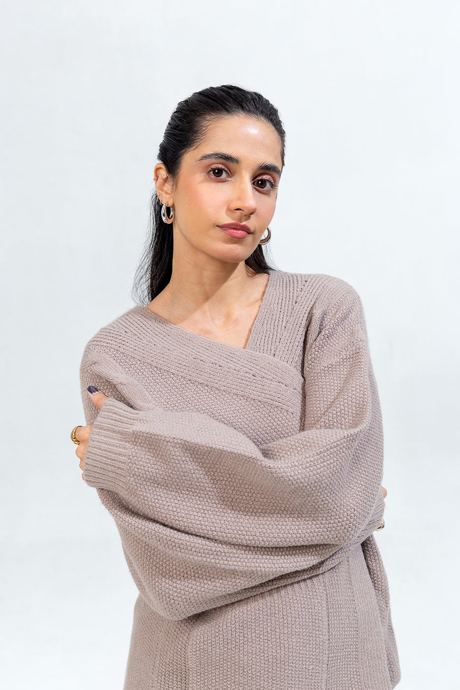 TEXTURED KNIT SHRUG