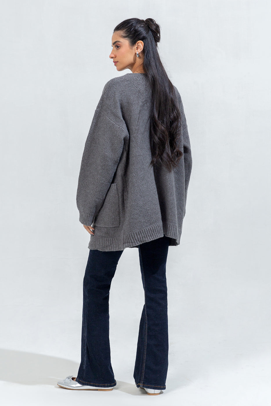 TEXTURED KNIT SHRUG