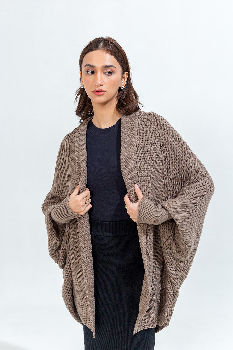 BATWING KNIT SHRUG