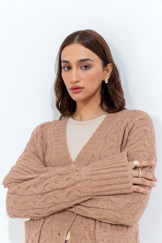 CABLE KNIT CARDIGAN