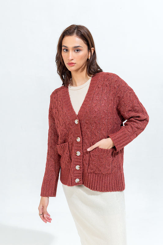 CABLE KNIT CARDIGAN