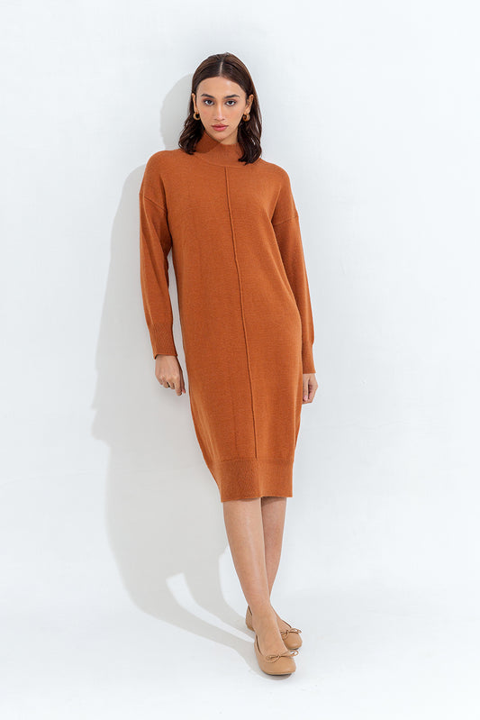 MOCK NECK LONG DRESS