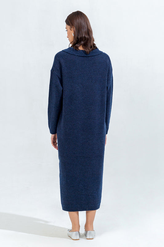 KNITTED COLLAR DRESS