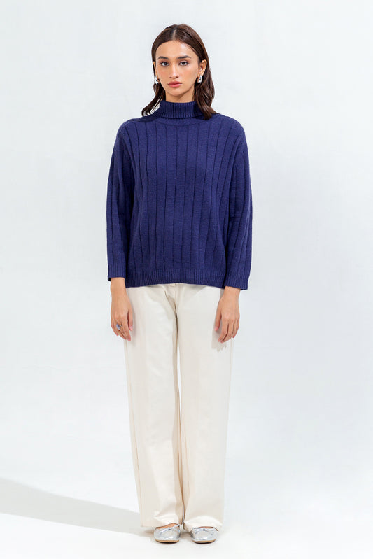 MOCK NECK KNIT PULLOVER