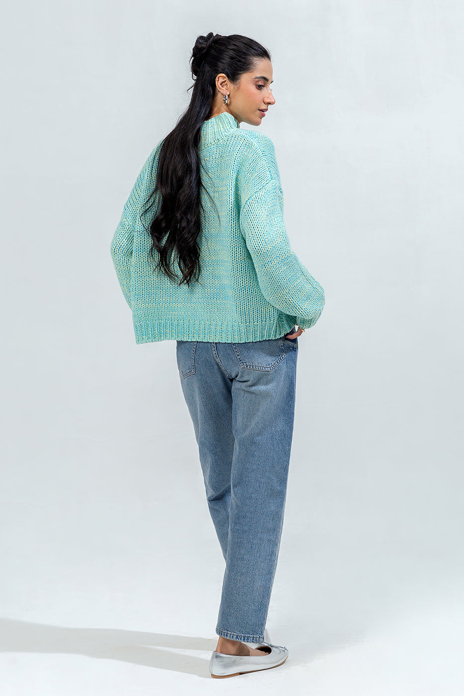 CROPPED KNIT PULLOVER