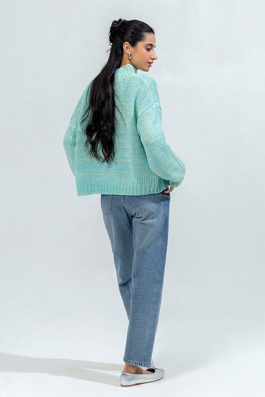 CROPPED KNIT PULLOVER