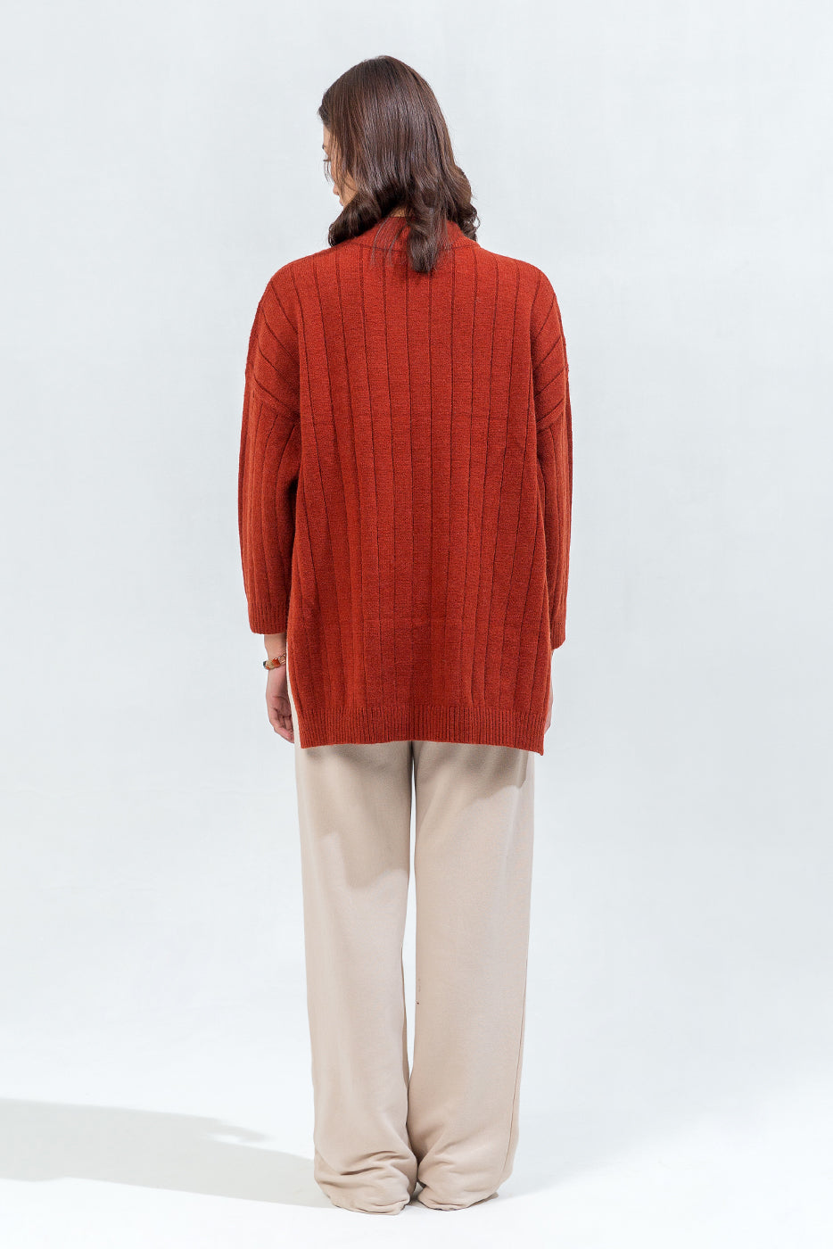 MOCK TURTLE NECK KNITTED PULLOVER