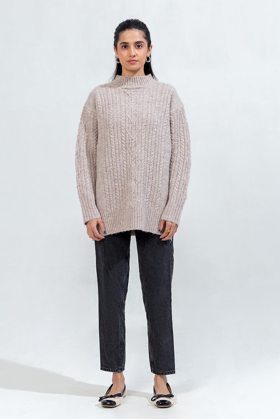 MOCK TURTLE NECK PULLOVER