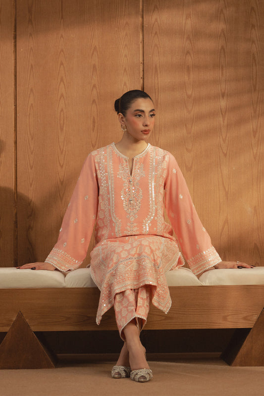 2 PIECE EMBROIDERED RAW SILK SUIT (LUXURY PRET)