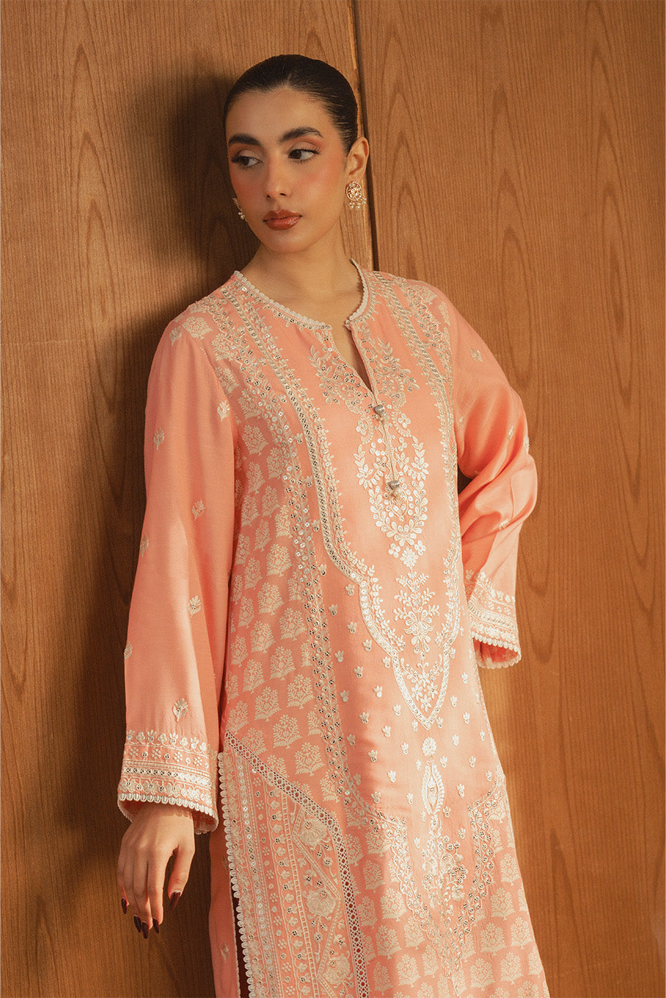 2 PIECE EMBROIDERED RAW SILK SUIT (LUXURY PRET)