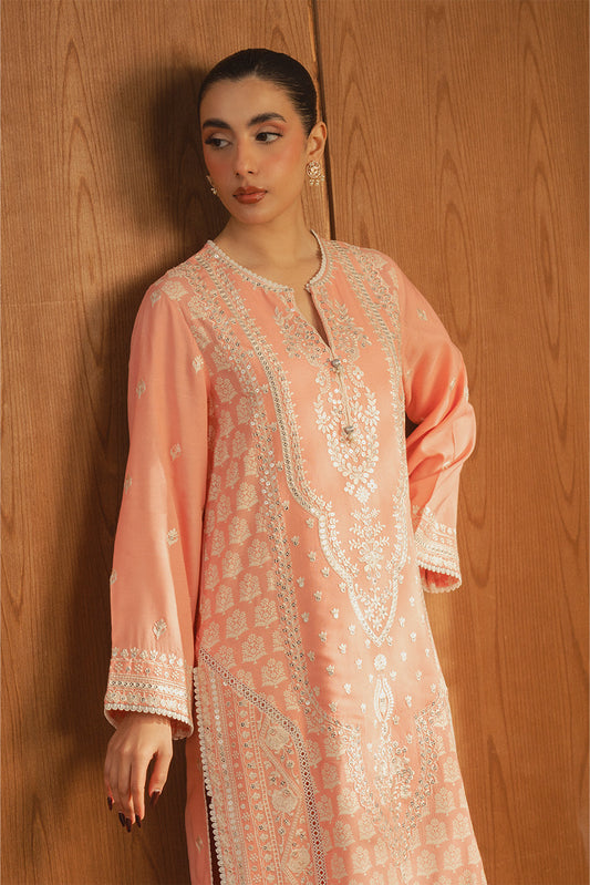 2 PIECE EMBROIDERED RAW SILK SUIT (LUXURY PRET)