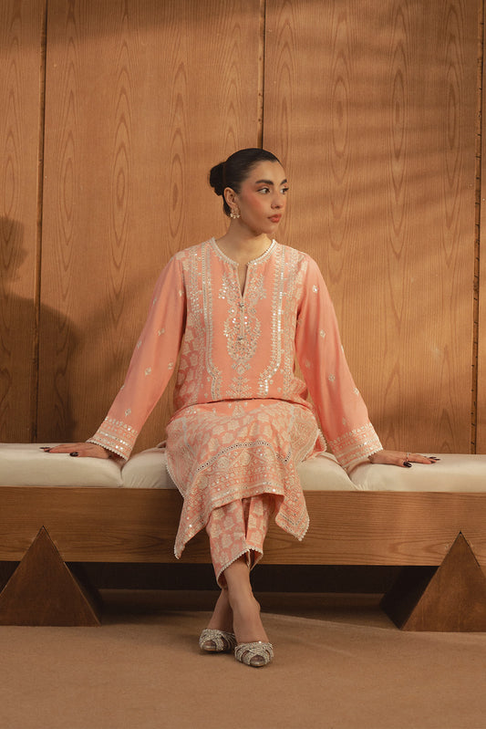 2 PIECE EMBROIDERED RAW SILK SUIT (LUXURY PRET)