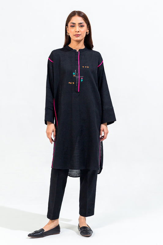 2 PIECE EMBROIDERED KHADDAR JACQUARD SUIT (PRET)