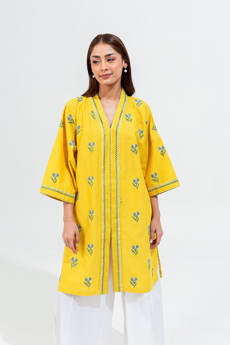 EMBROIDERED KHADDAR SHIRT (PRET)