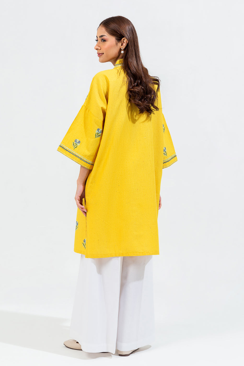 EMBROIDERED KHADDAR SHIRT (PRET)