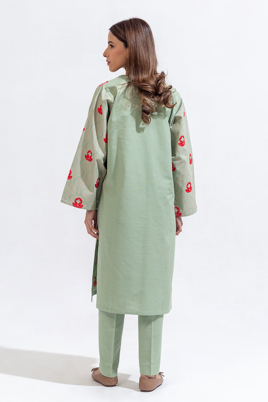 2 PIECE EMBROIDERED KHADDAR SUIT (PRET)