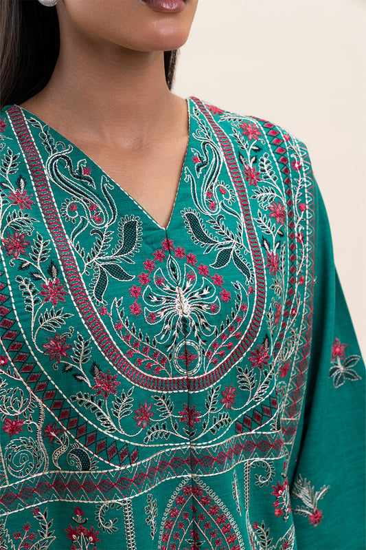 2 PIECE EMBROIDERED KHADDAR SUIT (PRET)