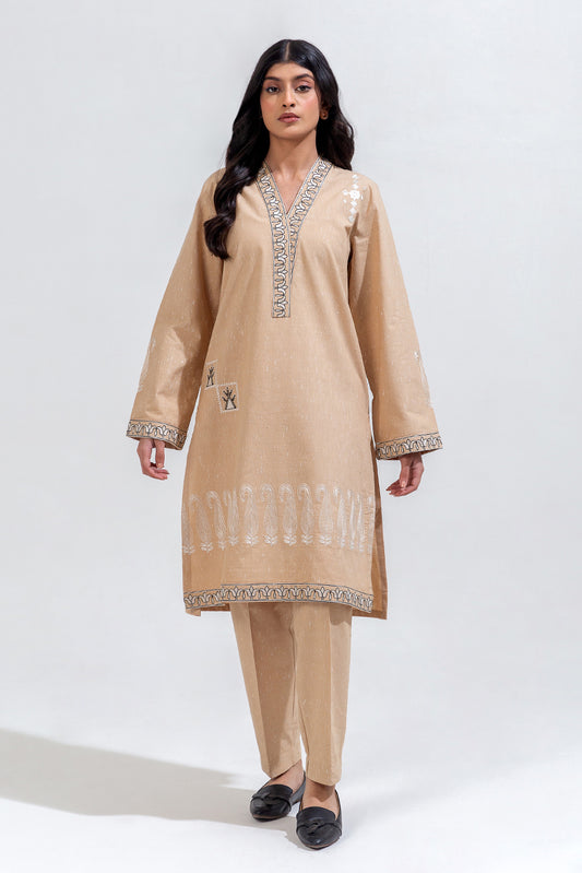 2 PIECE EMBROIDERED KHADDAR SUIT (PRET)