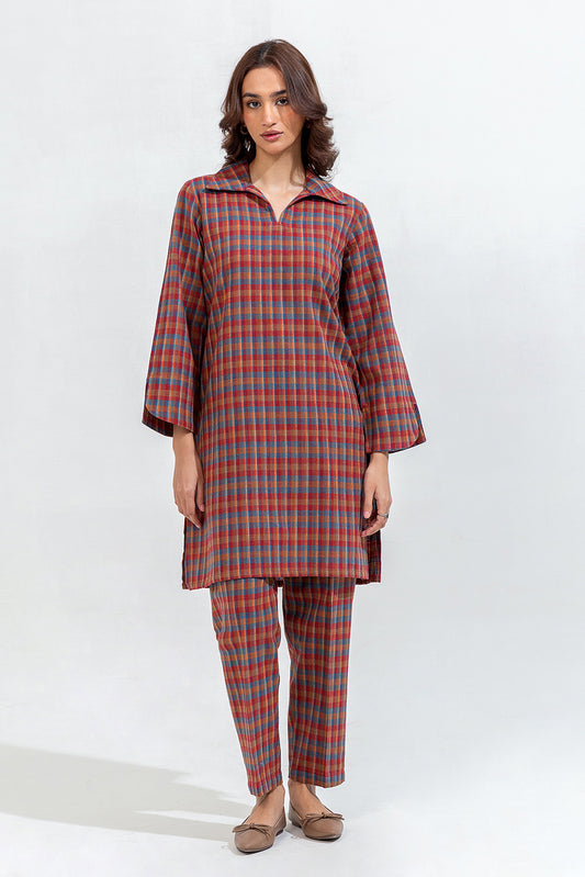 2 PIECE BASIC YARN DYED SUIT (PRET)