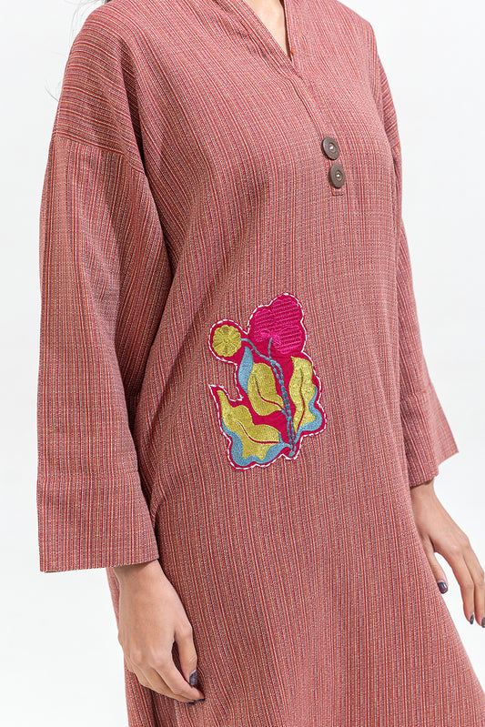 2 PIECE EMBROIDERED DOBBY SUIT (PRET)