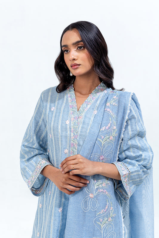 3 PIECE EMBROIDERED KHADDAR SUIT (PRET)