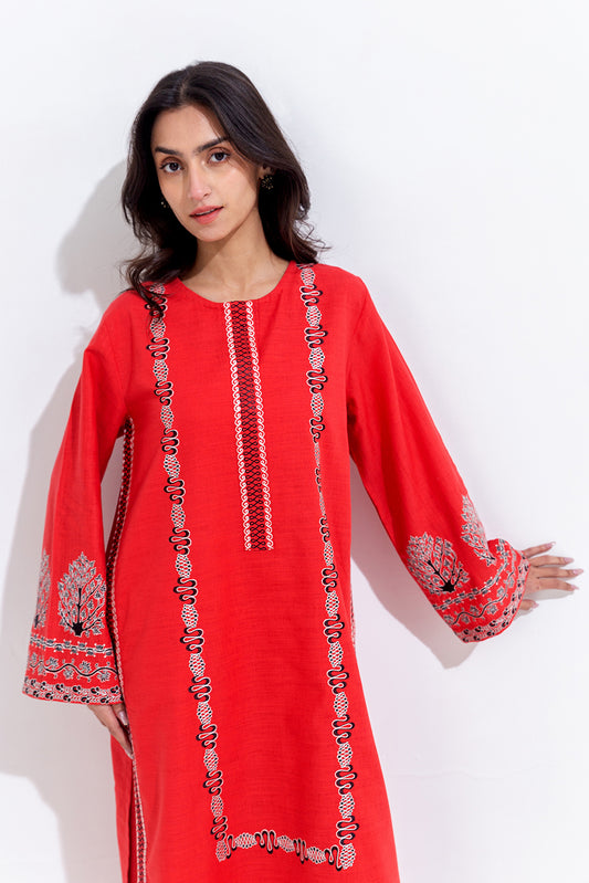 2 PIECE EMBROIDERED KHADDAR SUIT (PRET)