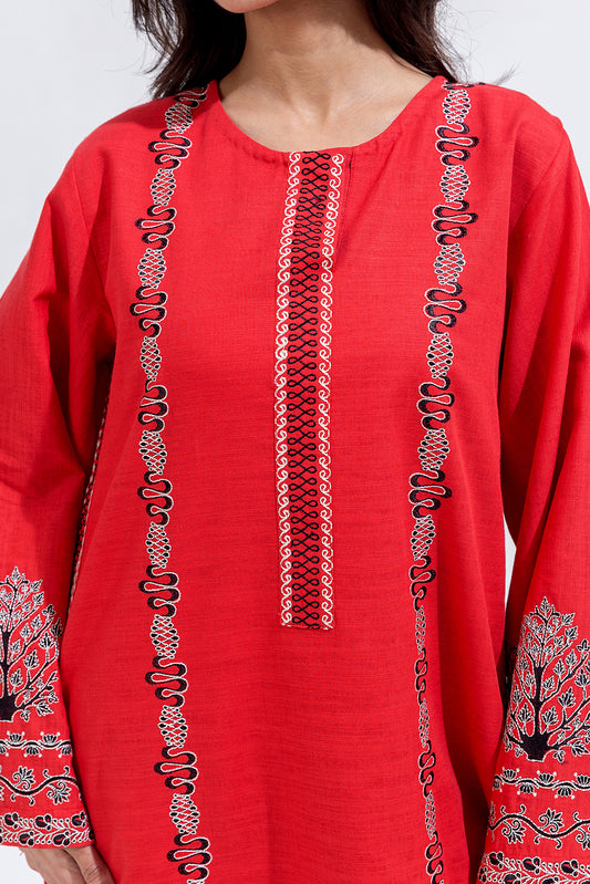 2 PIECE EMBROIDERED KHADDAR SUIT (PRET)