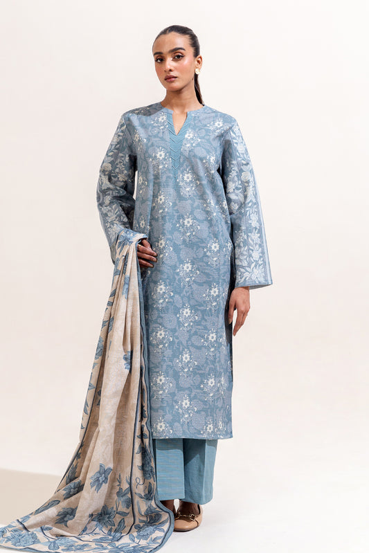 3 PIECE PRINTED KHADDAR SUIT-ARONA FLOW (UNSTITCHED)