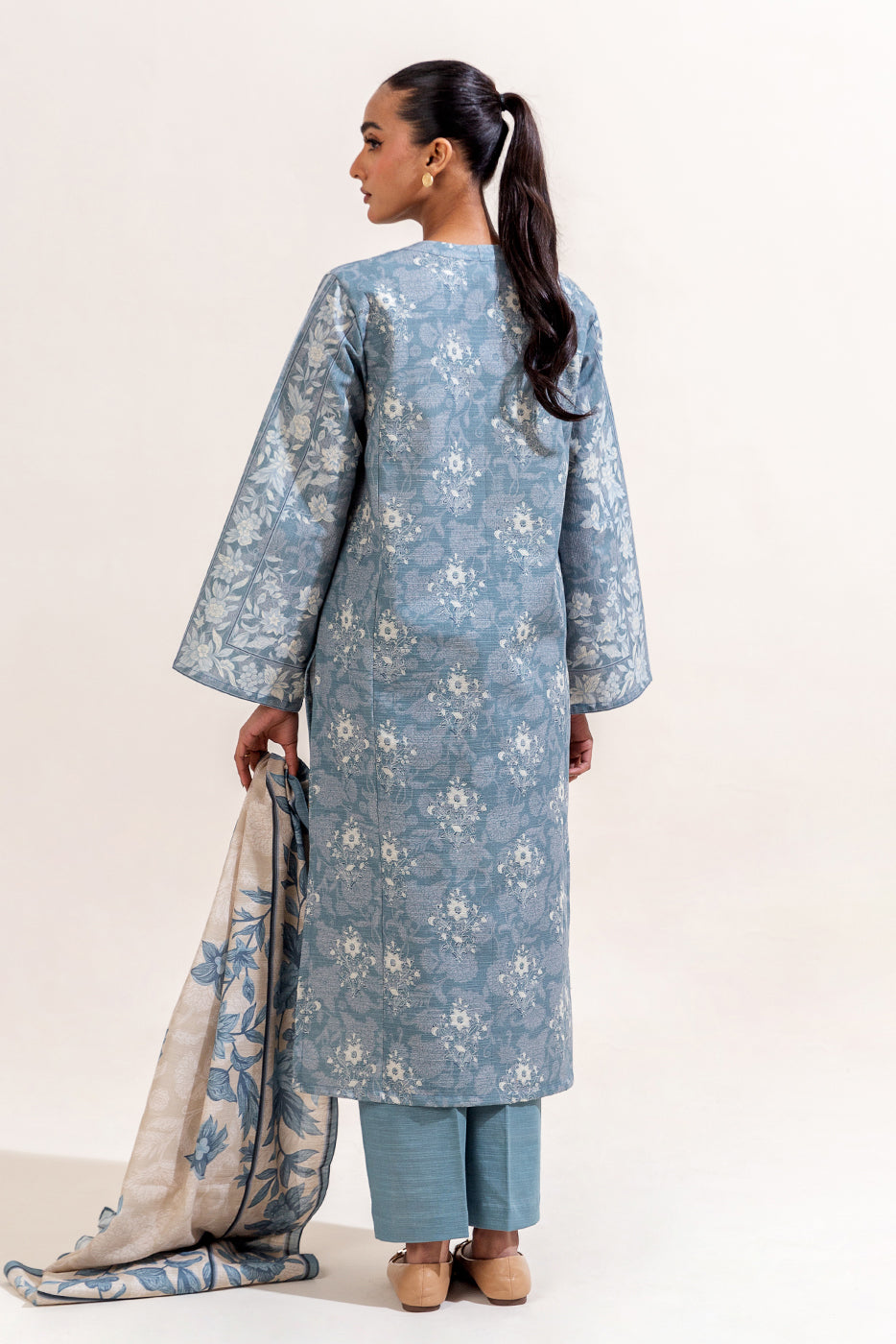 3 PIECE PRINTED KHADDAR SUIT-ARONA FLOW (UNSTITCHED)