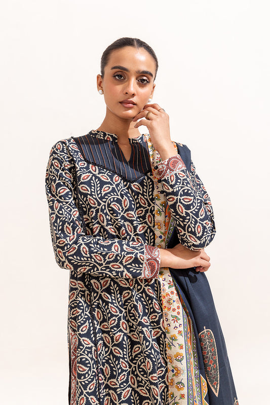 3 PIECE PRINTED KHADDAR SUIT-TRIBAL HALE (UNSTITCHED)