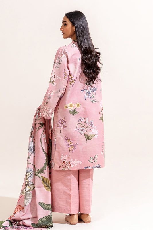 3 PIECE PRINTED KHADDAR SUIT-FIESTA FUSCHIA (UNSTITCHED)