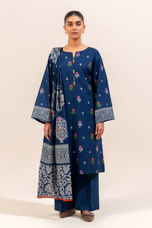 3 PIECE PRINTED KHADDAR SUIT-BLOSSOM RIVIERA (UNSTITCHED)