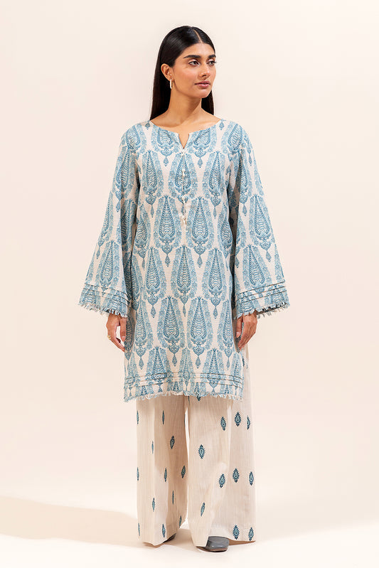 2 PIECE EMBROIDERED KHADDAR SUIT-VINTAGE OPALUS (UNSTITCHED)